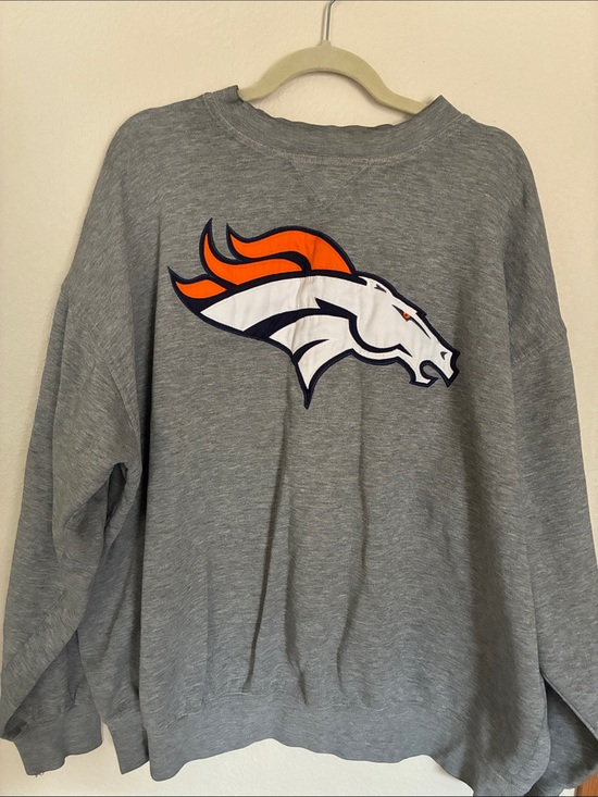 NFL Other - Gray Denver Broncos Sweatshirt with Orange & White Logo 2XL